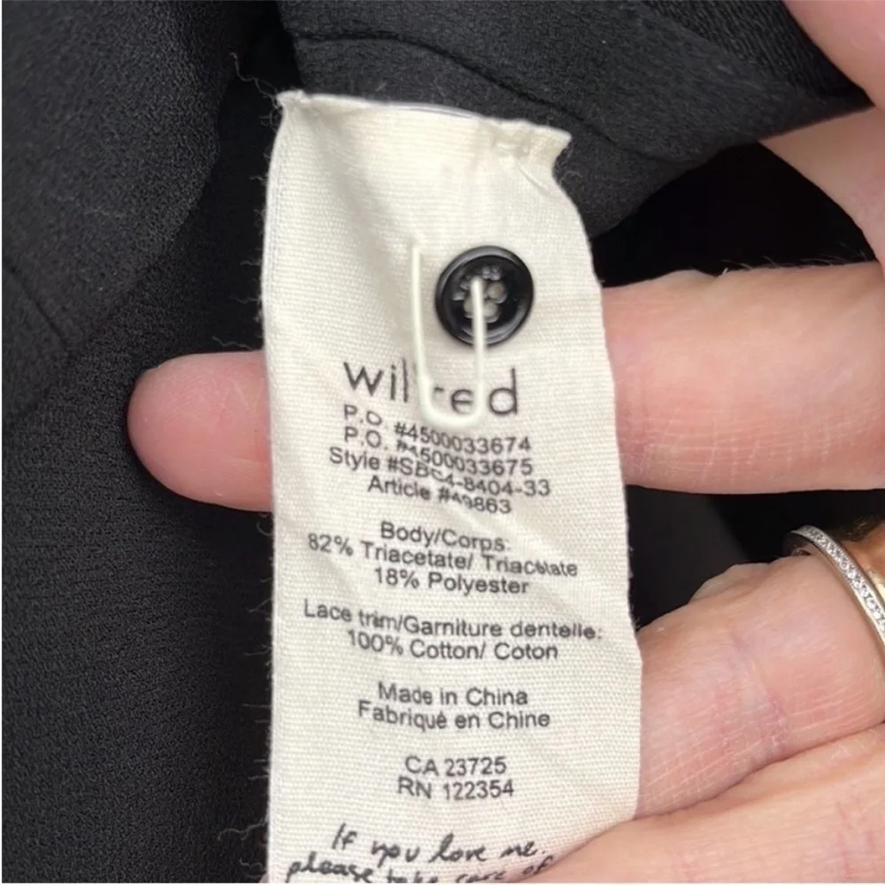 EUC Wilfred / Aritzia Black A-Line Dress Size 2 - Picture 8 of 10